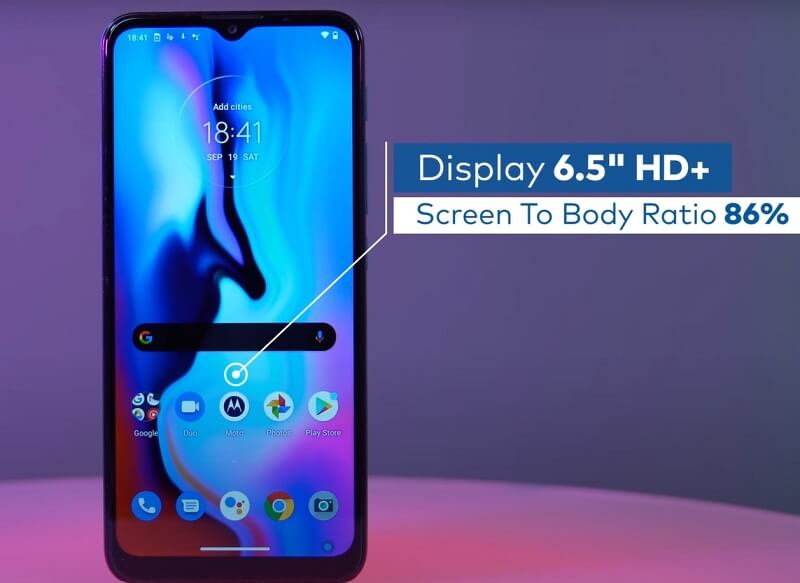 Motorola Moto E7 Plus Display