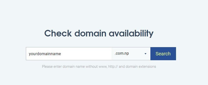domain availability checker for .com.np