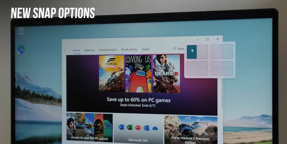 Windows 11 Snap options