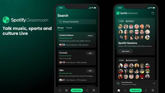 Spotify Launched Greenroom, An Audio Chat App for Music Fans