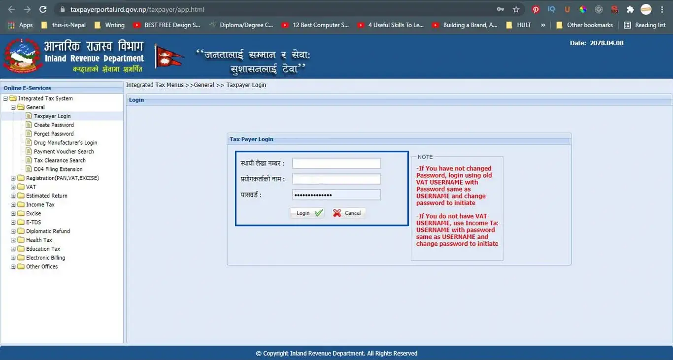 Guide To Pay Tax Online in Nepal [Full Steps]